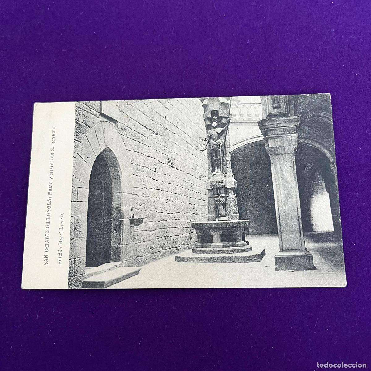 Postales: POSTAL DE LOYOLA (GUIPUZCOA). SAN IGNACIO DE LOYOLA. PATIO Y FUENTE.