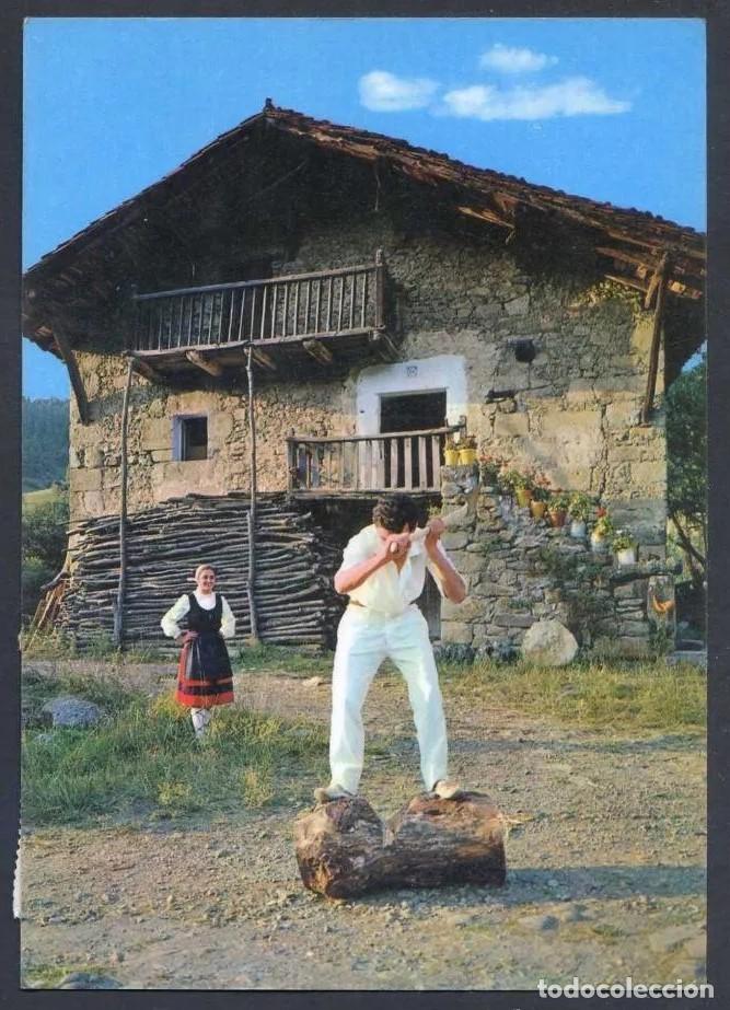 Postkarten: *Caserio t&iacute;pico Vasco* Excl. San Cayetano, Bilbao n&ordm; 11256. Circulada.
