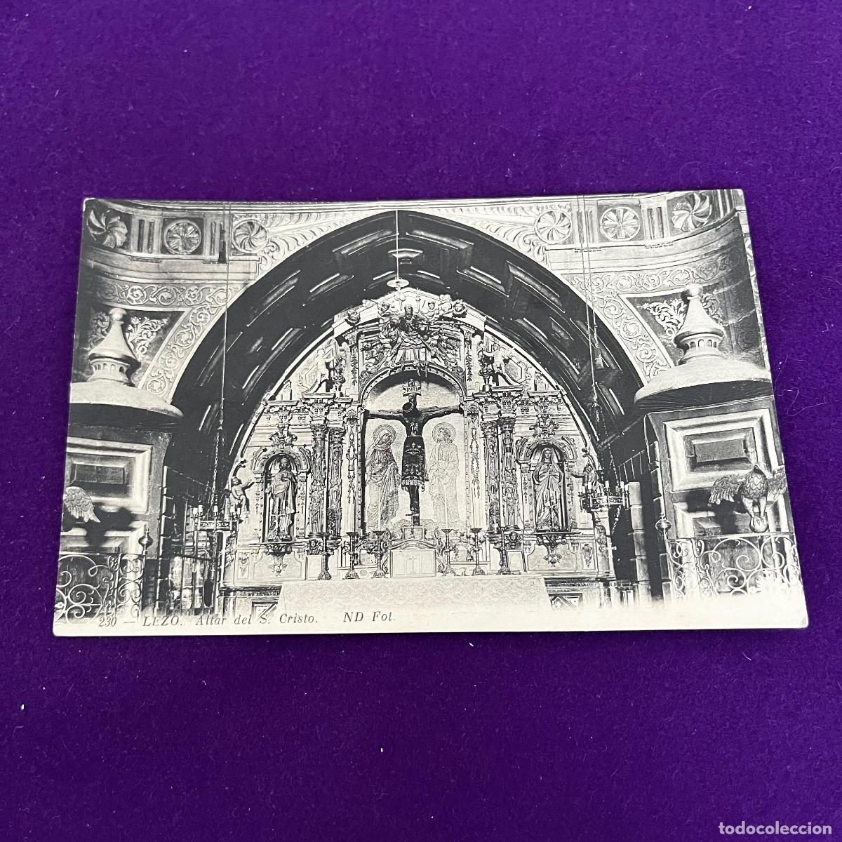 Postales: POSTAL DE LEZO (GUIPUZCOA). ALTAR DEL S. CRISTO.