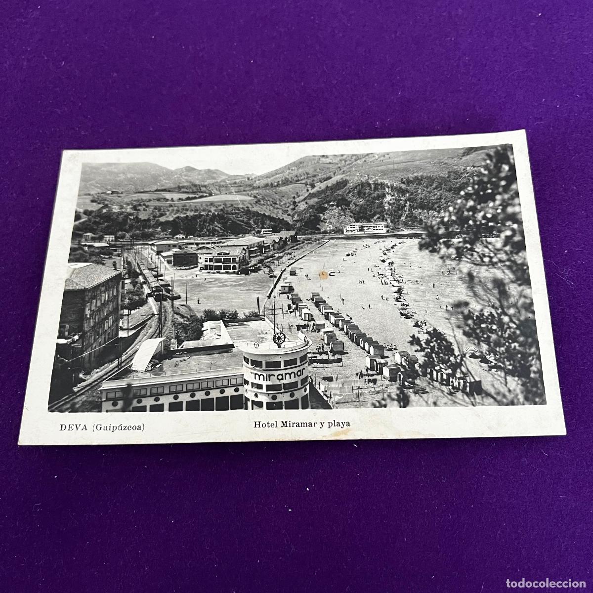 Postales: POSTAL DE DEVA (GUIPUZCOA). HOTEL MIRAMAR Y PLAYA.