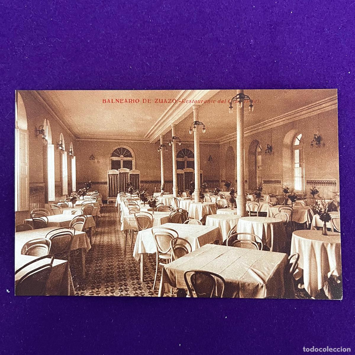 Postales: POSTAL DEL BALNEARIO DE ZUAZO (ALAVA). RESTAURANTE DEL GRAN HOTEL. A&Ntilde;O 1932.