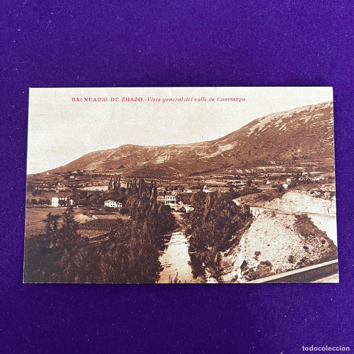 Postales: POSTAL DEL BALNEARIO DE ZUAZO (ALAVA). VISTA GENERAL DEL VALLE DE CUARTANGO. A&Ntilde;O 1932.