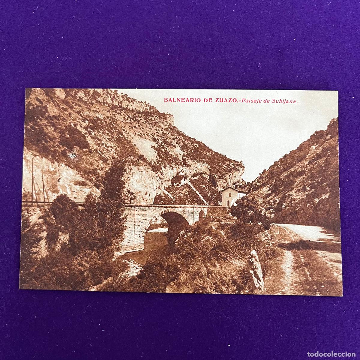 Postales: POSTAL DEL BALNEARIO DE ZUAZO (ALAVA). PAISAJE DE SUBIJANA. A&Ntilde;O 1932.