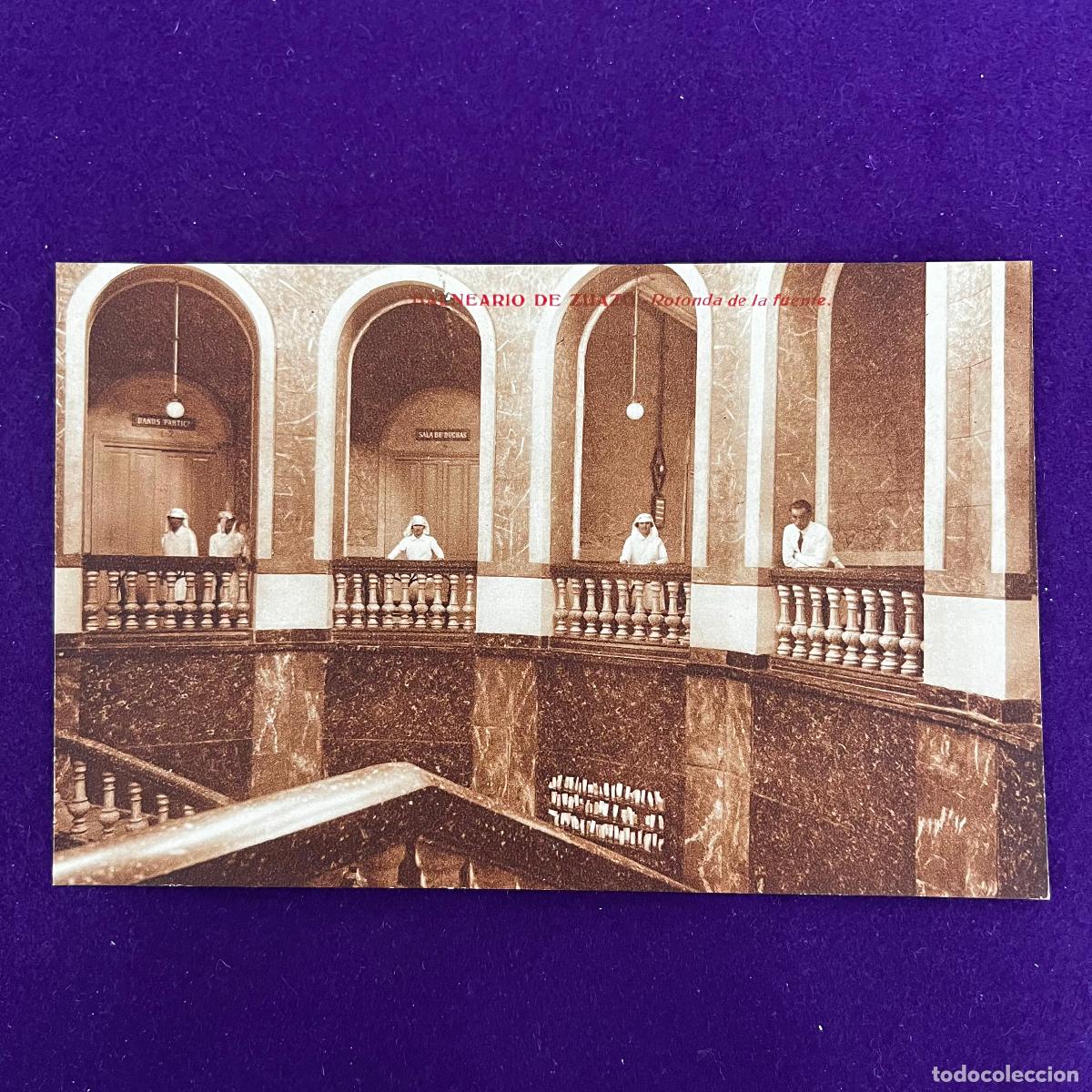 Postales: POSTAL DEL BALNEARIO DE ZUAZO (ALAVA). ROTONDA DE LA FUENTE. A&Ntilde;O 1932.