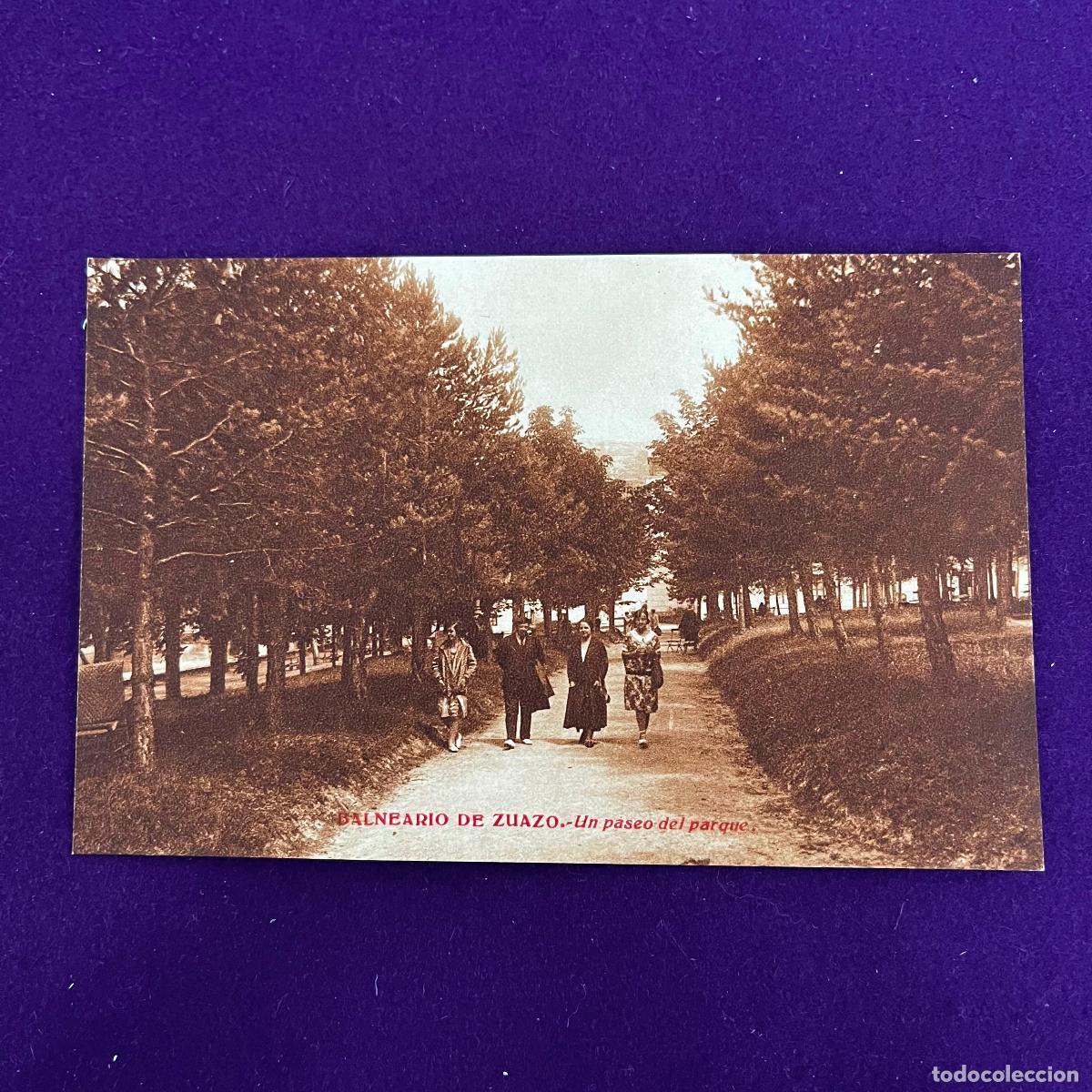 Postales: POSTAL DEL BALNEARIO DE ZUAZO (ALAVA). UN PASEO DEL PARQUE. A&Ntilde;O 1932.