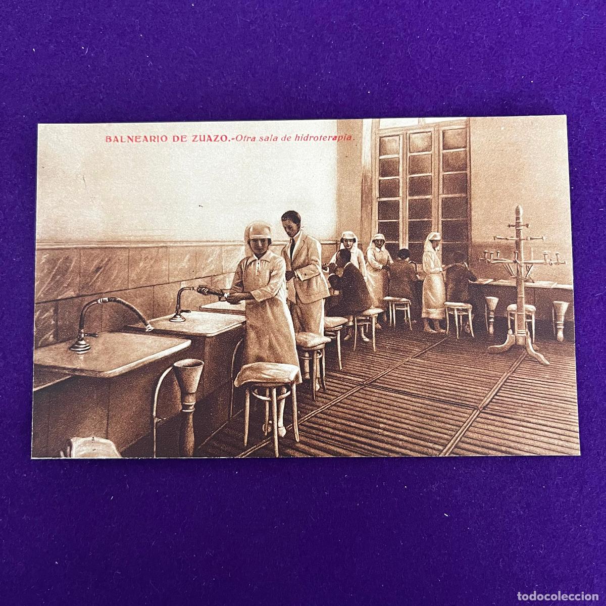 Postales: POSTAL DEL BALNEARIO DE ZUAZO (ALAVA). OTRA SALA DE HIDROTERAPIA. A&Ntilde;O 1932.