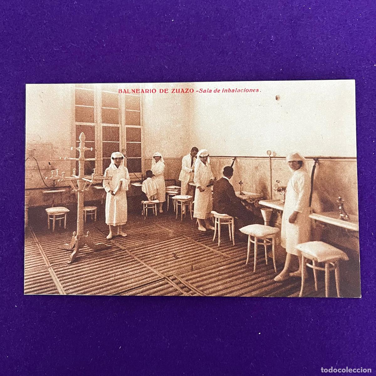 Postales: POSTAL DEL BALNEARIO DE ZUAZO (ALAVA). SALA DE INHALACIONES. A&Ntilde;O 1932.