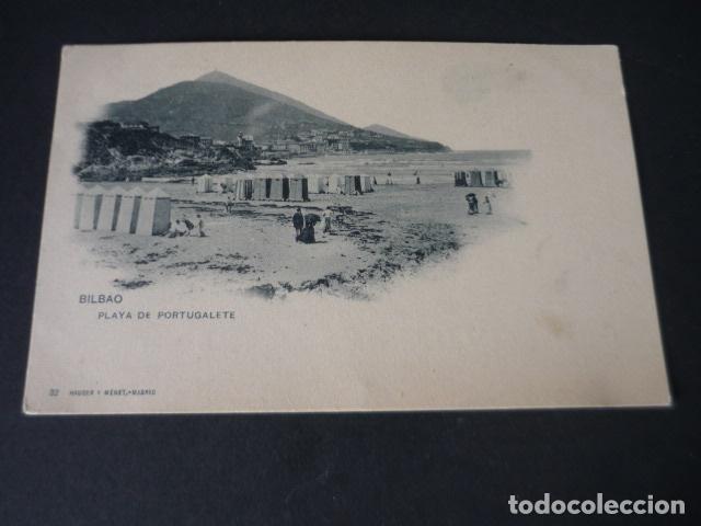 Postkarten: BILBAO PLAYA DE PORTUGALETE ED. HAUSER Y MENET N&ordm; 32 SIN DIVIDIR