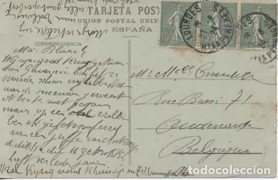 Postales: FUENTERRABIA ESCRITA RIO BIDASOA - Foto 2
