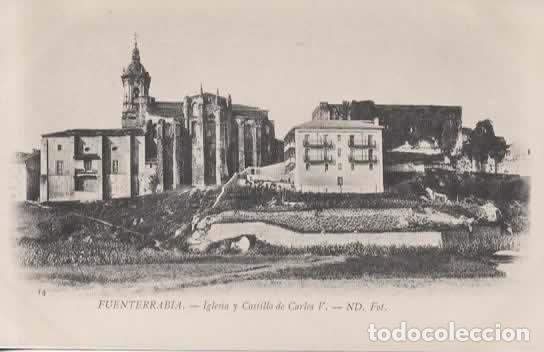 Postales: FUENTERRABIA IGLESIA Y CASTILLO DORSO SIN DIVIDIR