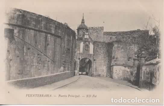 Postales: FUENTERRABIA PUERTA PRINCIPAL DORSO SIN DIVIDIR