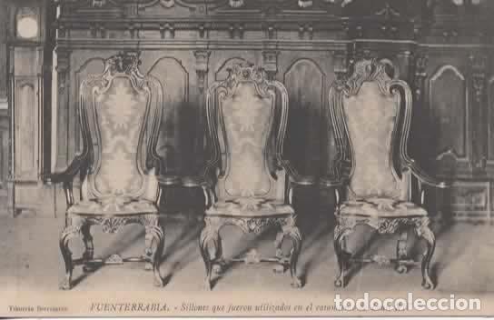 Postales: FUENTERRABIA SIN ESCRIBIR SILLONES BODA LUIS XIV