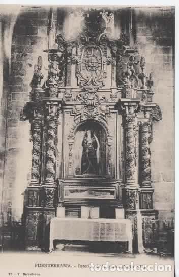 Postales: FUENTERRABIA SIN ESCRIBIR INTERIOR IGLESIA
