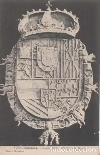 Postales: FUENTERRABIA SIN ESCRIBIR ESCUDO DEL CASTILLO DE HIGUER