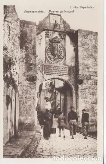 Postales: FUENTERRABIA SIN ESCRIBIR PUERTA PRINCIPAL