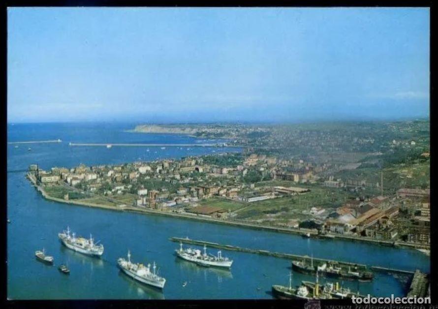 Postcards: Ria de Bilbao *Vista a&eacute;rea. Desembocadura* Ed. Alarde n&ordm; 442. Nueva.