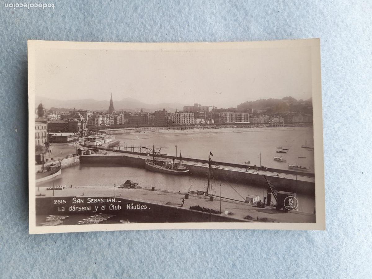Postales: San Sebasti&aacute;n. La D&aacute;rsena y el Club N&aacute;utico.