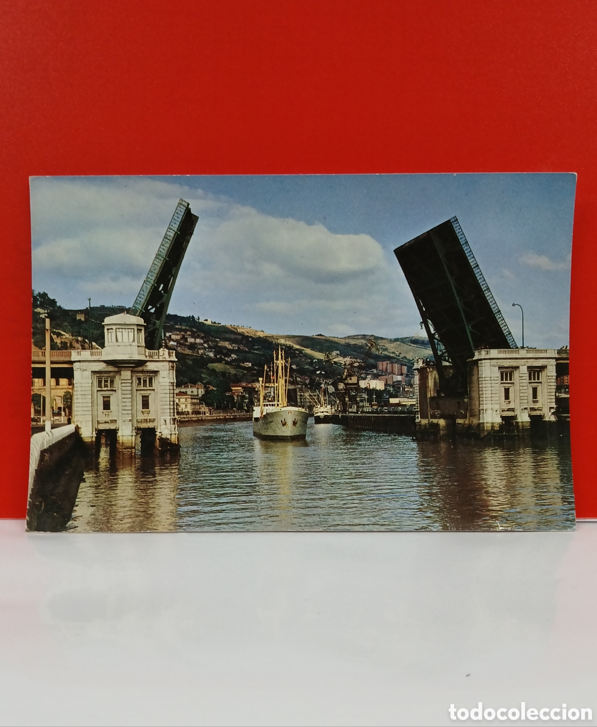 Postales: POSTAL ANTIGUA BILBAO &rdquo; PUENTE BASCULANTE DEL GENERALISIMO&rdquo; 1963