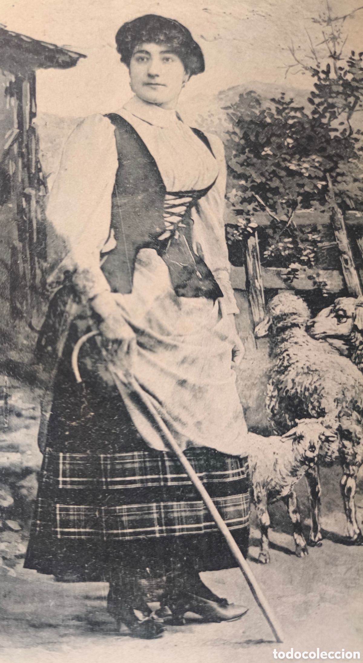 Postales: VIZCAYA MUJER VIZCA&Iacute;NA FOLKLORE ETNOGRAFIA TIPOS DEL PA&Iacute;S POSTAL FOTOTIPIA