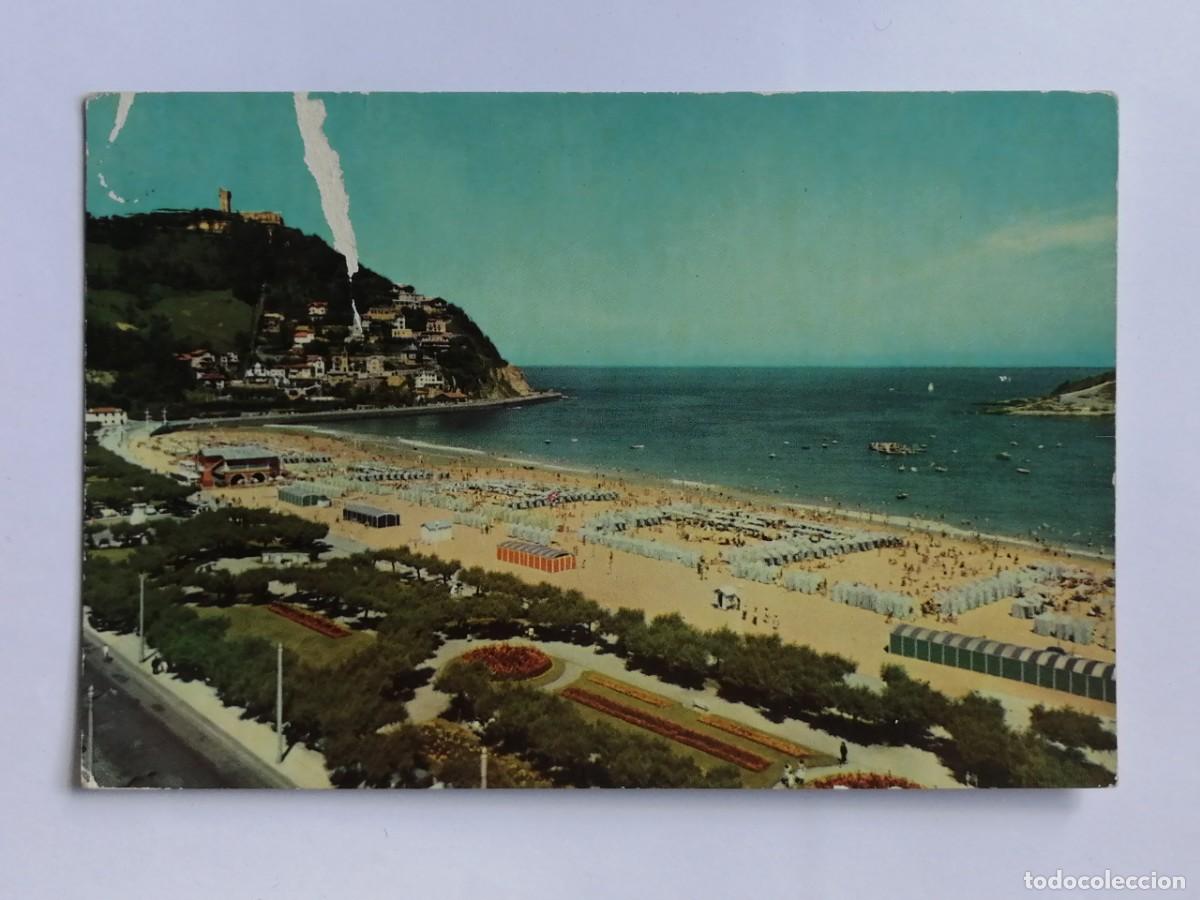 Postales: POSTAL 18663 ESCRITA-FOTOCOLOR J. FERRANDIZ / PAREDES 11 SAN SEBASTIAN GIPUZKOA PLAYA ONDARRETA