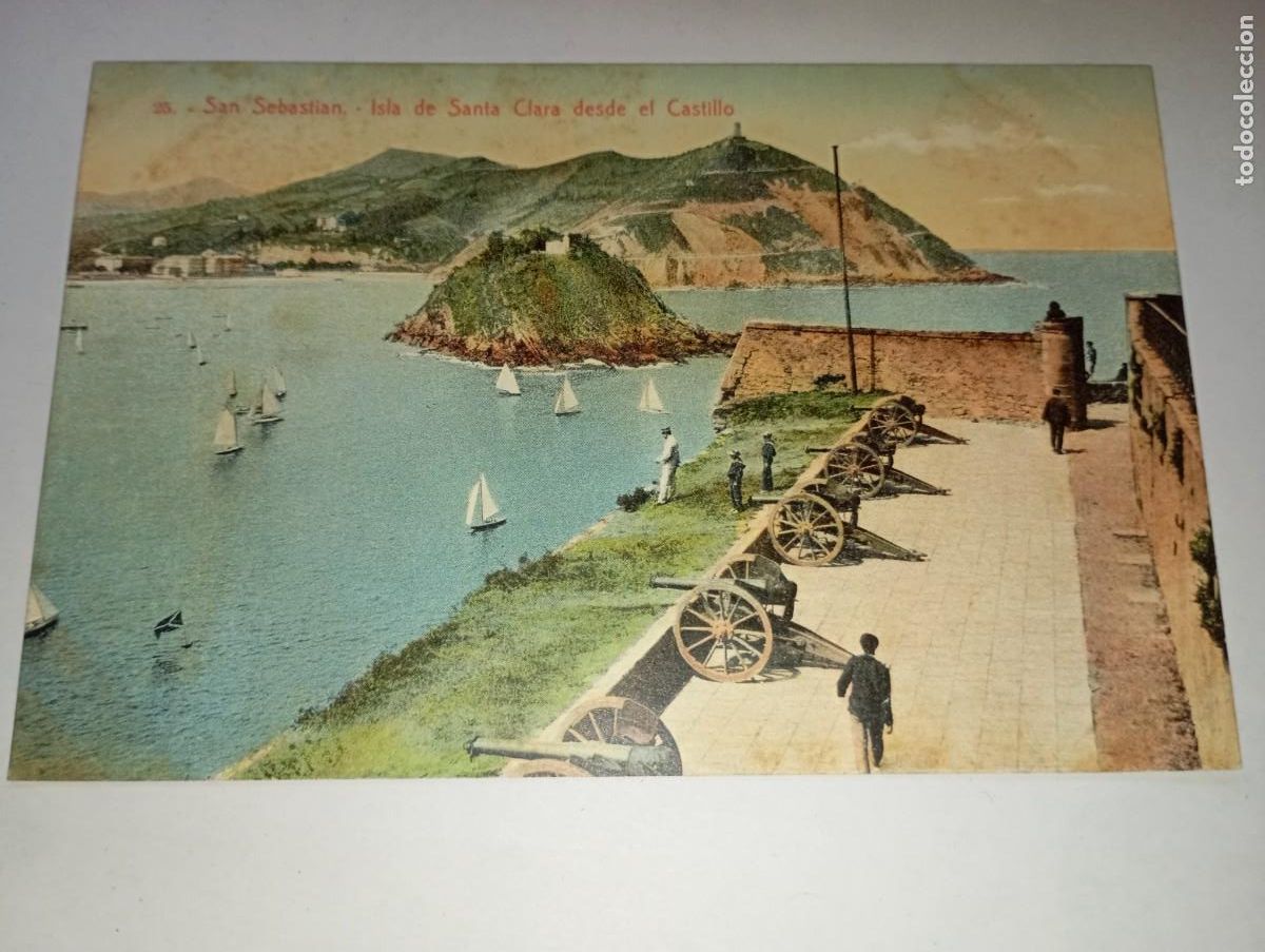 Postales: Postal San Sebasti&aacute;n Isla Santa Clara desde el Castillo