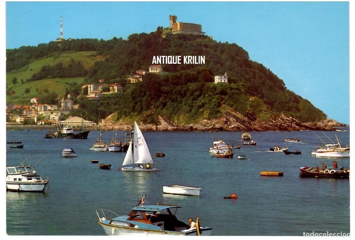 Postales: SAN SEBASTIAN N&ordm; 130 ISLA SANTA CLARA Y MONTE IGUELDO / EDICION MANIPEL / SIN FRANQUEAR