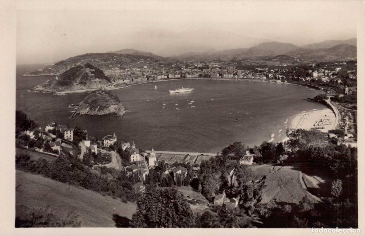 Postales: TARJETA POSTAL N&ordm; 303 SAN SEBASTIAN VISTA DESDE EL MONTE IGUELDO FOTO GALARZA