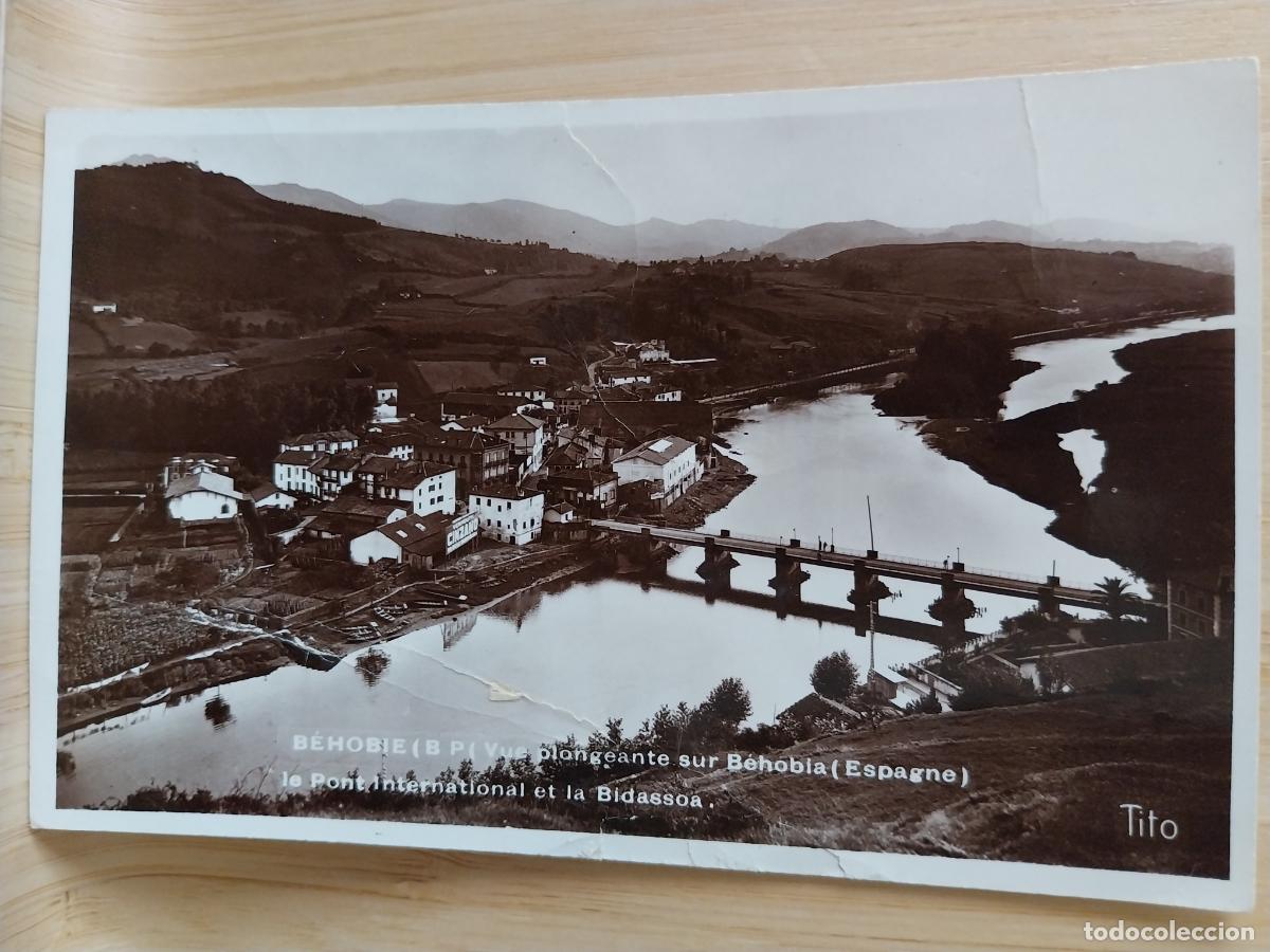 Postales: BEHOBIA PUENTE INTERNACIONAL BIDASOA ED BLOC FOTO TITO SC ORIGINAL
