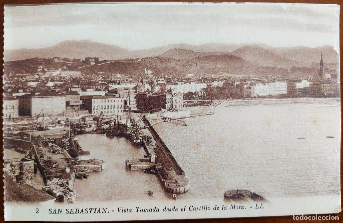 Postales: 2. SAN SEBASTI&Aacute;N. VISTA TOMADA DESDE EL CASTILLO DE LA MOTA - L&Eacute;VY ET NEURDEIN R&Eacute;UNIS, PARISE