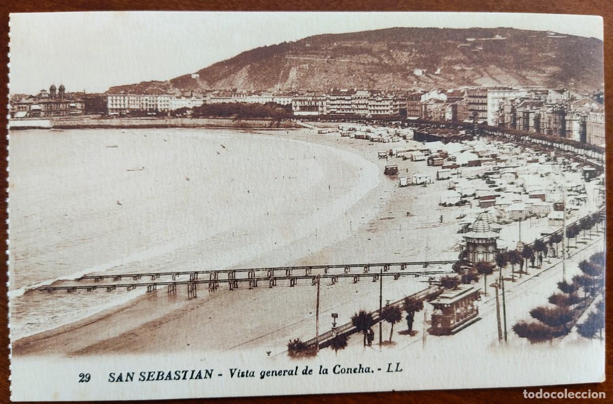 Postales: 29. SAN SEBASTI&Aacute;N. VISTA GENERAL DE LA CONCHA - L&Eacute;VY ET NEURDEIN R&Eacute;UNIS, PARISE