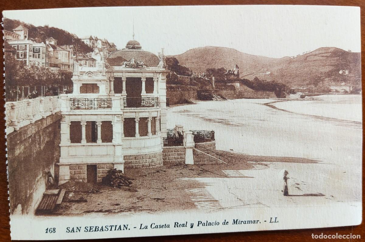 Postales: 168. SAN SEBASTI&Aacute;N. LA CASETA REAL Y PALACIO DE MIRAMAR - L&Eacute;VY ET NEURDEIN R&Eacute;UNIS, PARISE