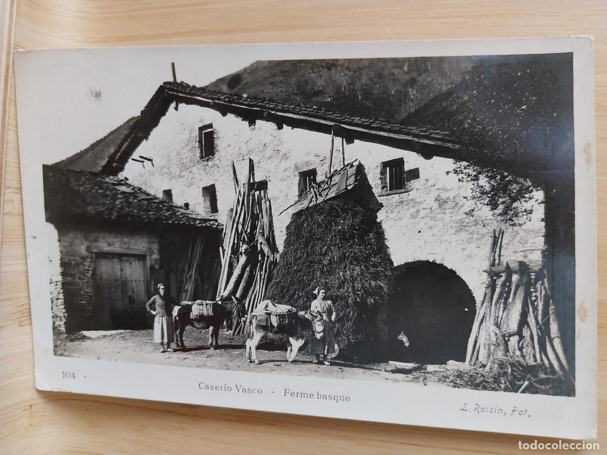 Postales: CASERIO VASCO ED ROISIN 104 CIRCULADA 1932 SELLO 25CTS ALFONSO XIII RESELLO REPUBLICA