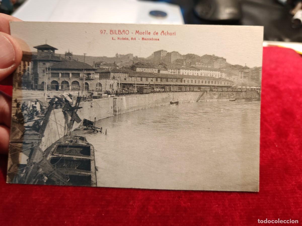 Postales: Postal antigua Bilbao muelle de atxuri achuri