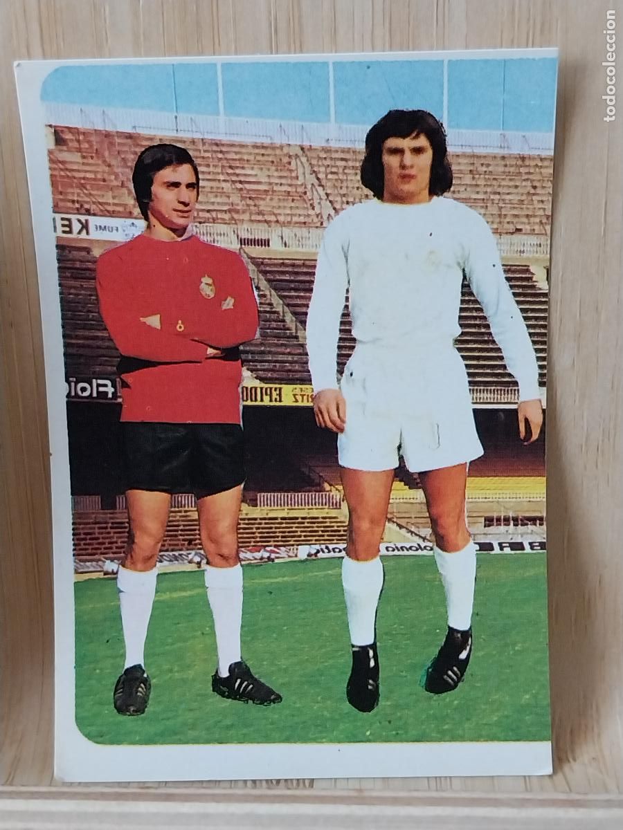 Postales: CAMACHO M ANGEL REAL MADRID RUIROMER A&Ntilde;O 1975 75 76 CROMO 105 -*- SIN PEGAR NUNCA ROMERO