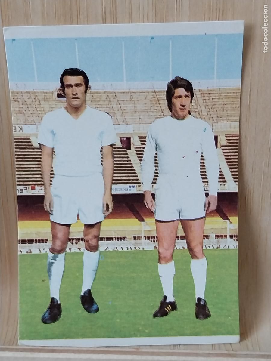 Postales: VELAZQUEZ- PIRRI REAL MADRID RUIROMER A&Ntilde;O 1975 75 76 CROMO 107 -*..- SIN PEGAR NUNCA ROMERO