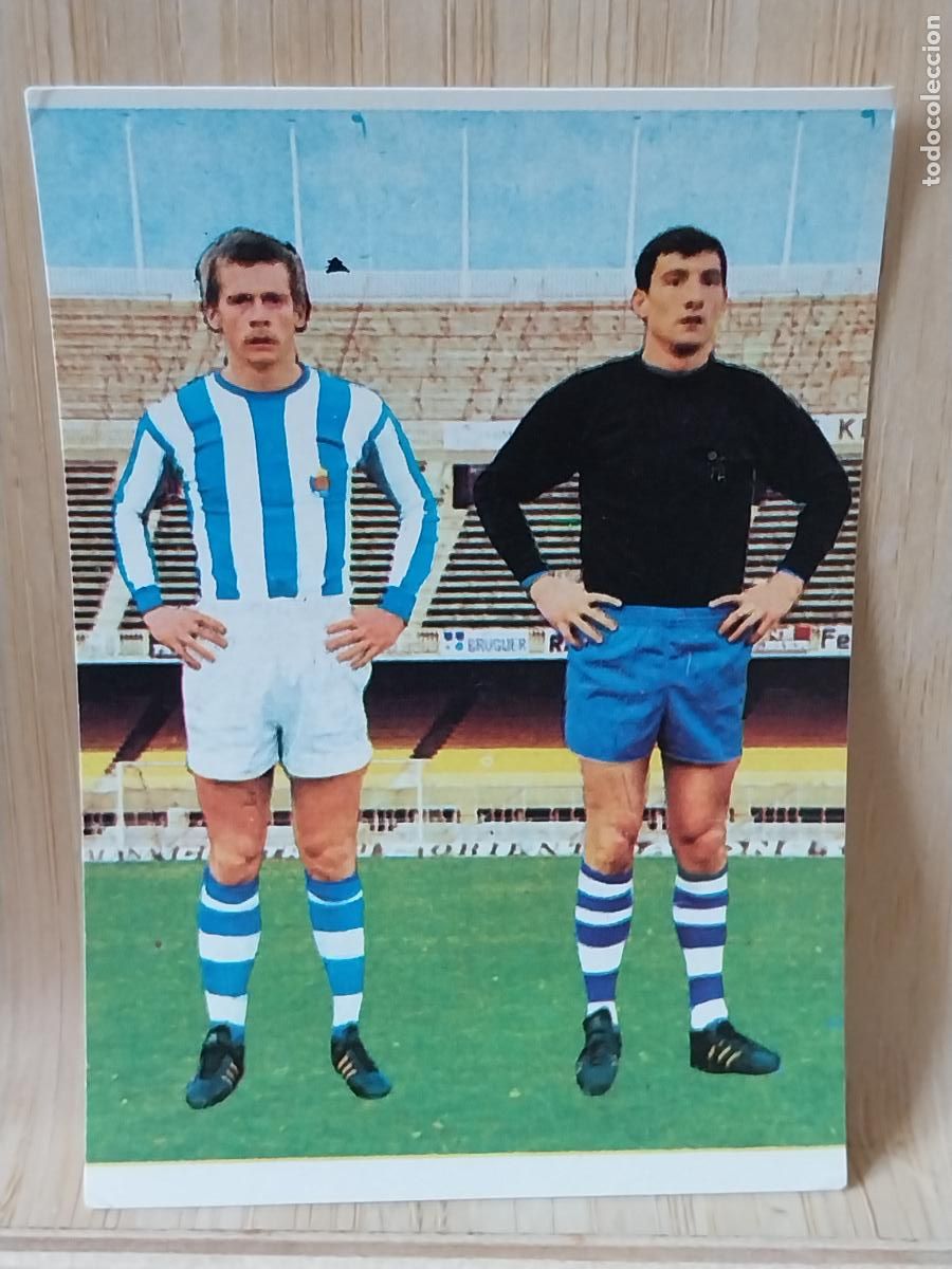 Postales: URRUTICOECHEA IDIGORAS REAL SOCIEDAD RUIROMER A&Ntilde;O 1975 75 76 CROMO 118 *..- SIN PEGAR NUNCA ROMERO