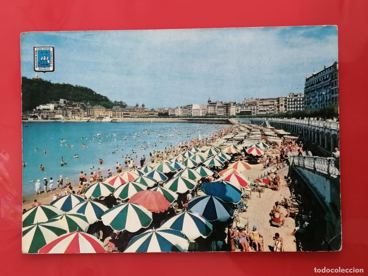 Postales: POSTAL 18750 ESCRITA-DOMINGUEZ 6 SAN SEBASTIAN GIPUZKOA PLAYA CONCHA