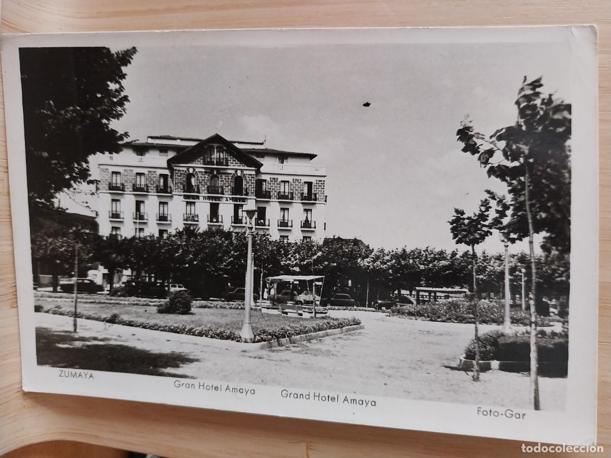 Postales: ZUMAYA GRAN HOTEL AMAYA ED FOTO GAR ESCRITA A&Ntilde;OS 50 COCHES CL&Aacute;SICOS