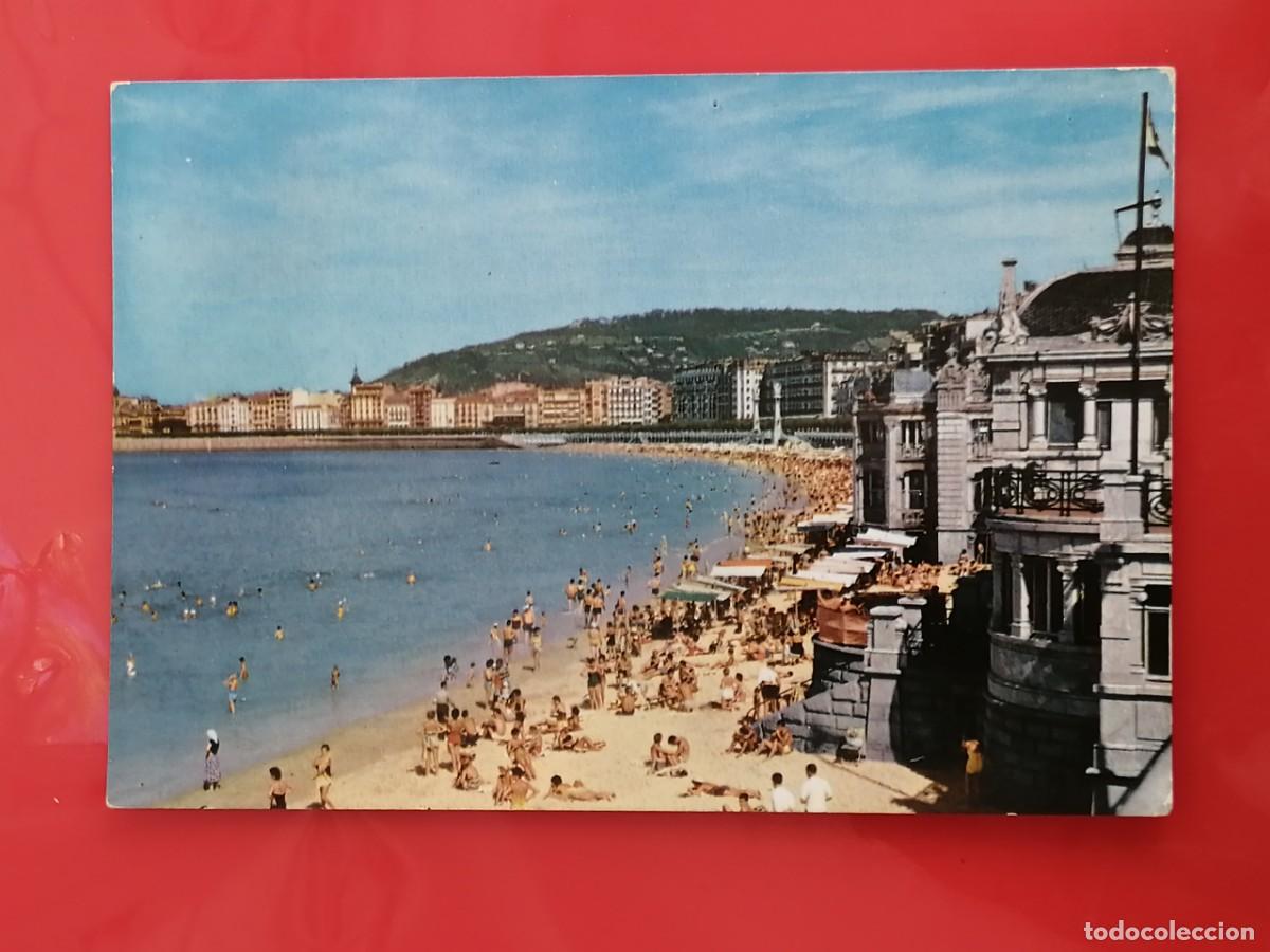 Postales: POSTAL 18690 MAT.1960S-DOMINGUEZ FOTO ALFONSO 8 SAN SEBASTIAN GIPUZKOA PLAYA CONCHA