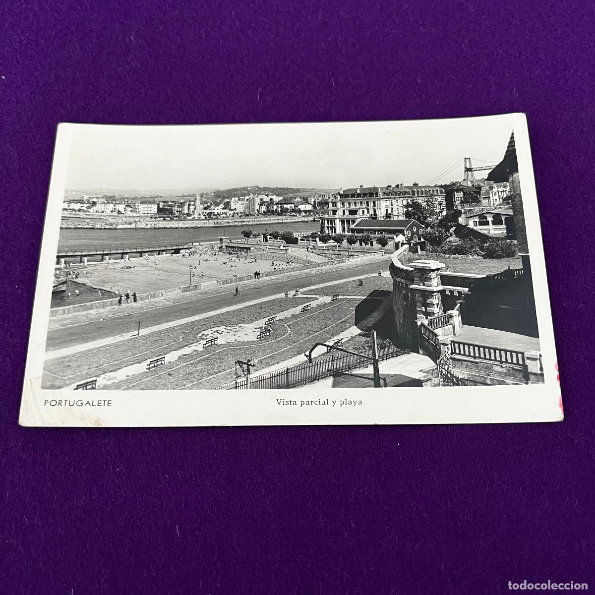 Postales: POSTAL DE PORTUGALETE (VIZCAYA). VISTA PARCIAL Y PLAYA.