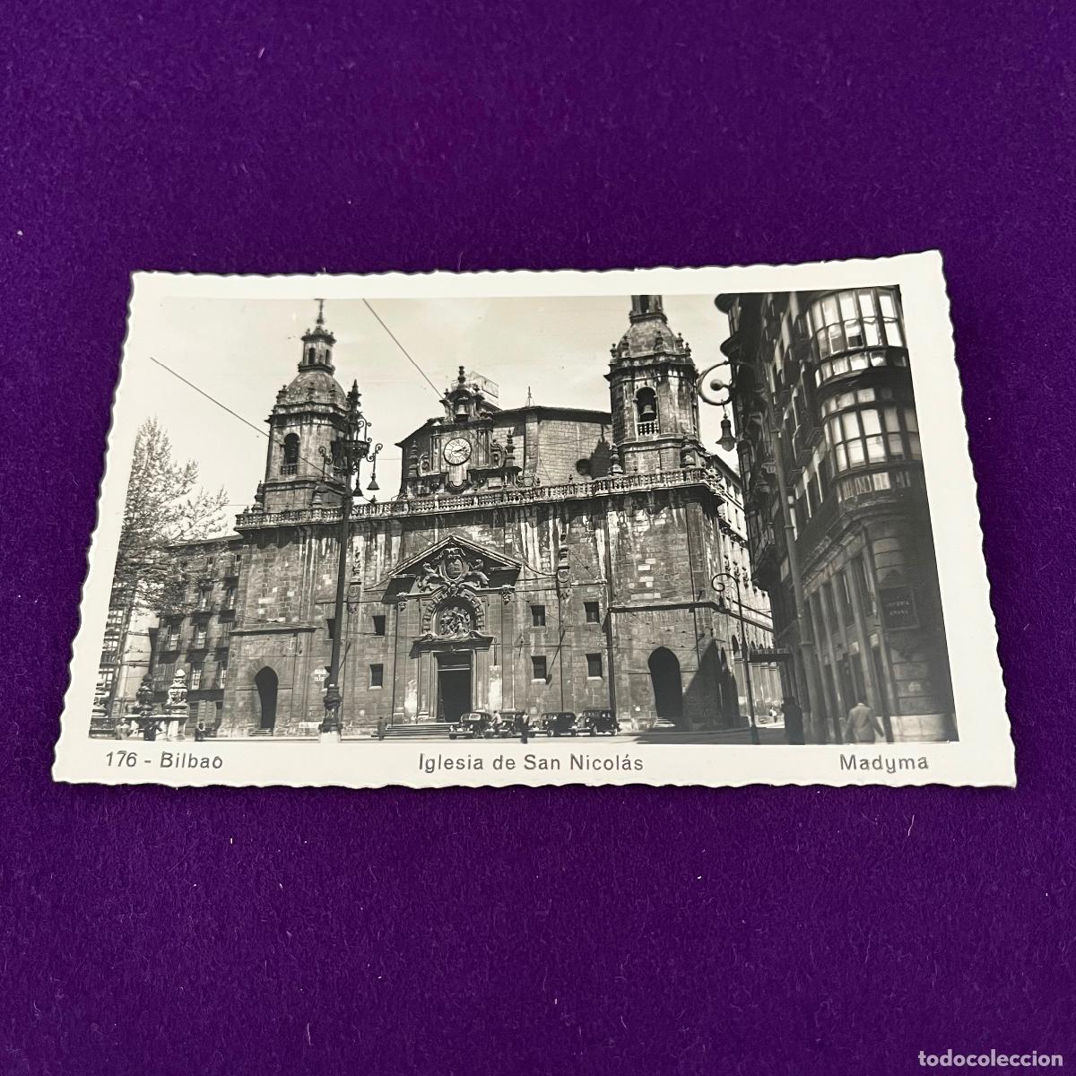 Postales: POSTAL DE BILBAO (VIZCAYA). IGLESIA DE SAN NICOLAS.