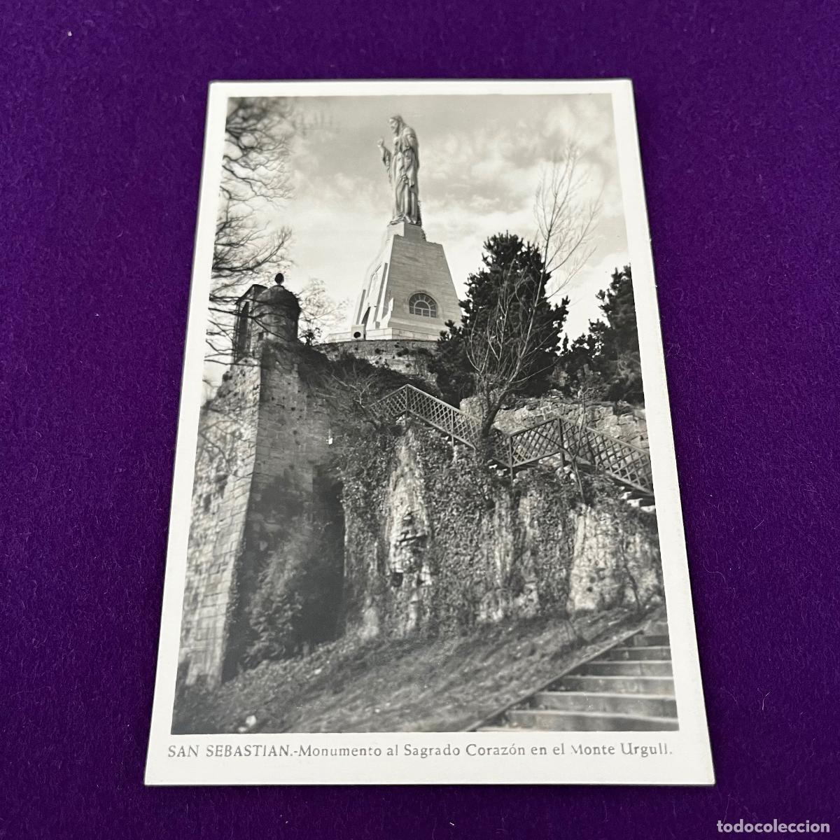 Postales: POSTAL DE SAN SEBASTIAN (GUIPUZCOA). MONUMENTO AL SAGRADO CORAZON EN EL MONTE URGULL.