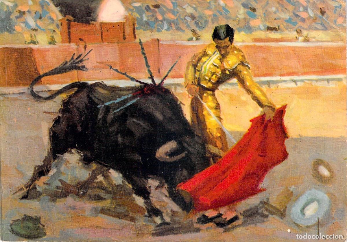 Postales: Postal Tauromaquia El Arte de Manolete Pase Natural en Bilbao