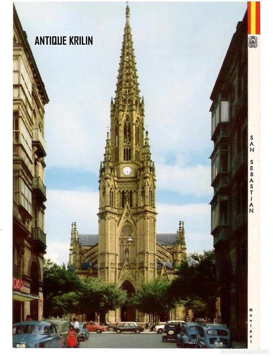 Postales: SAN SEBASTIAN / LA CATEDRAL / EDICION MANIPEL - FOURNIER / SIN FRANQUEAR