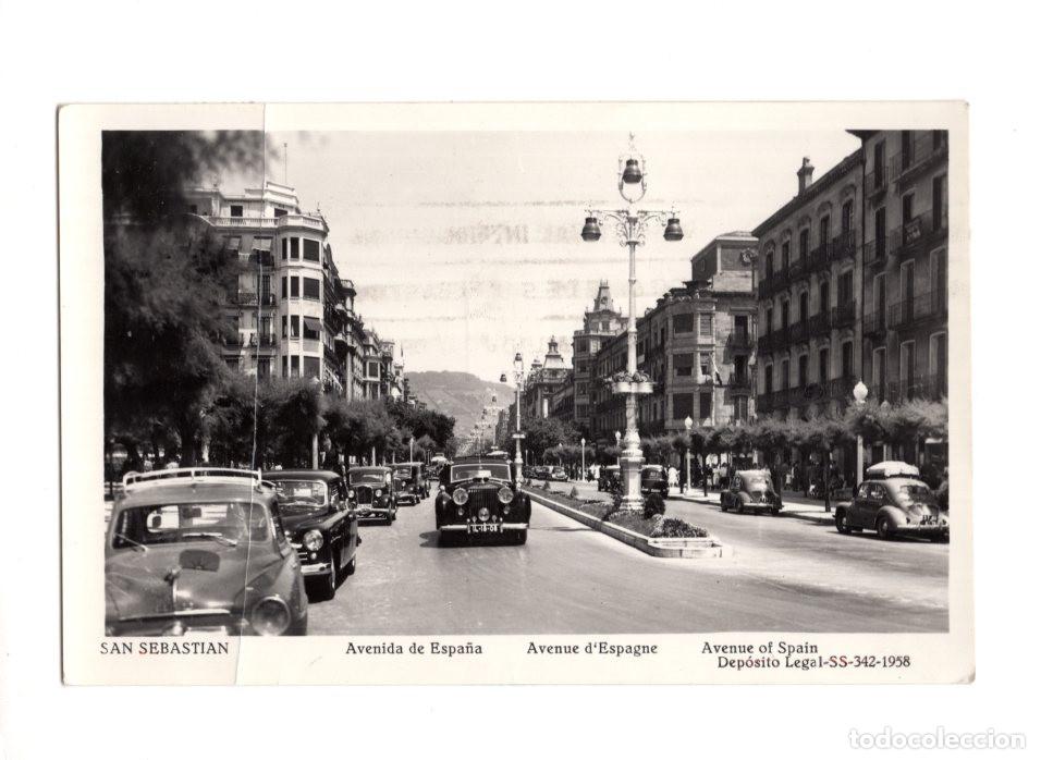 Postales: SAN SEBASTI&Aacute;N.- AVENIDA DE ESPA&Ntilde;A.
