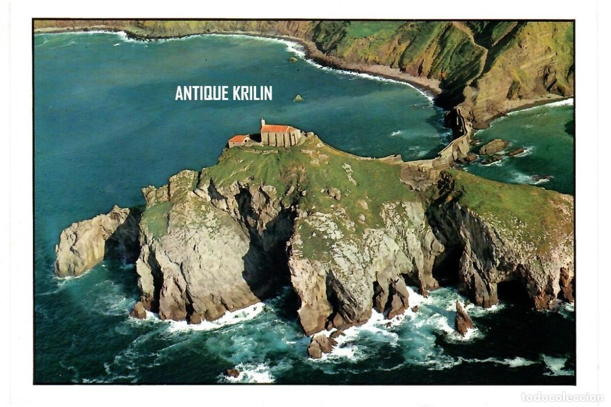 Postales: SAN JUAN DE GAZTELUGATXE N&ordm; 63 VISTA AEREA / EXCL. SAN CAYETANO / FRANQUEADA