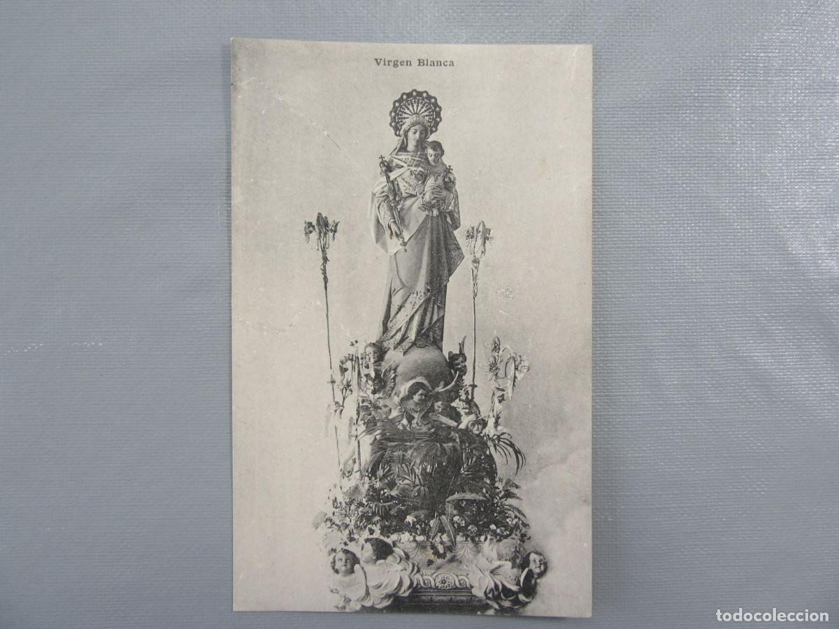 Postales: Tarjeta postal de la Virgen Blanca de Vitoria. 1908.