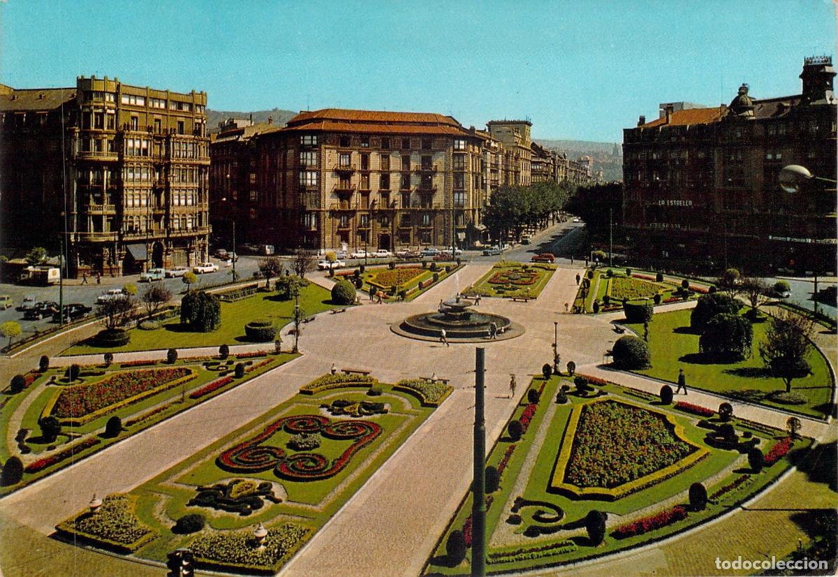 Postales: Postal de la Plaza Federico Moy&uacute;a en Bilbao
