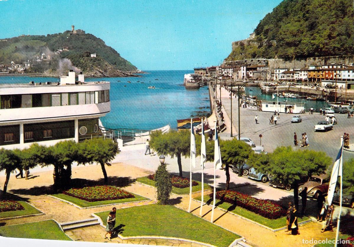 Postales: Postal de San Sebasti&aacute;n: Vista del Puerto y Club N&aacute;utico