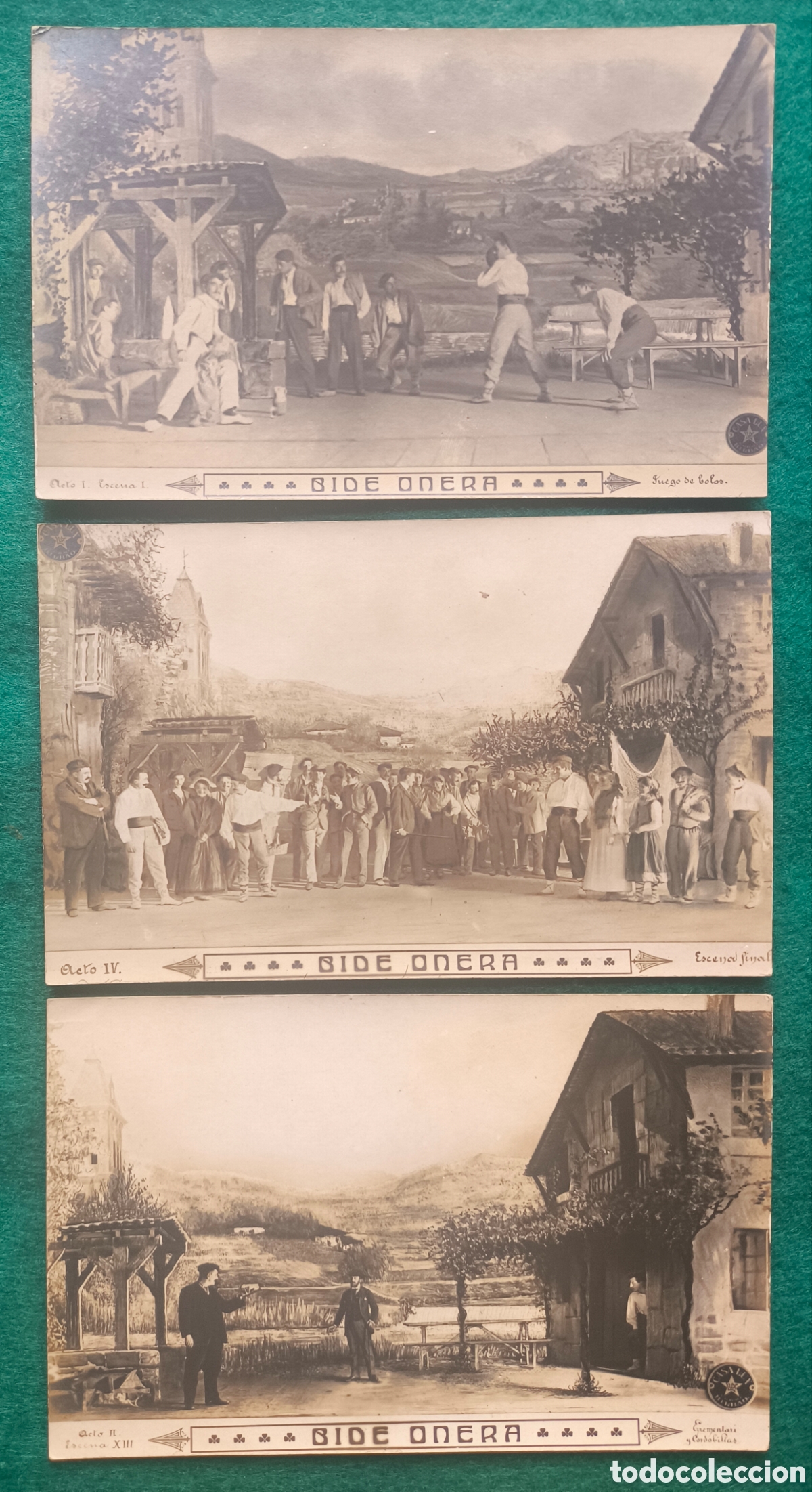 Postales: BIDE ONERA ETNOGRAFIA FOLKLORE POSTAL FOTOGR&Aacute;FICA ANIMADA LOTE 3 CASA LUX BILBAO C. 1925